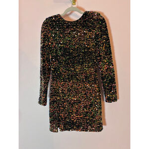 Women's Dress the Population Black Multi Sequin Dress Size S